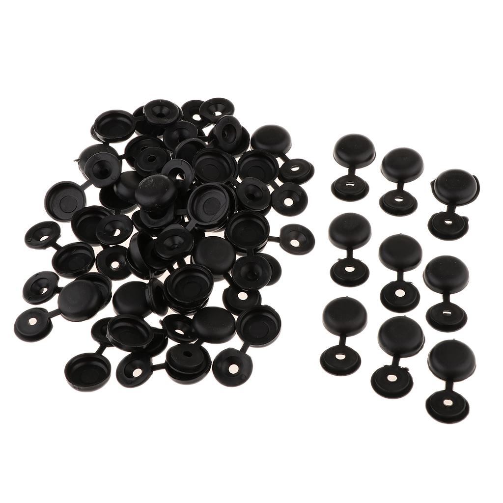 Screw Cover Cap Hole Plug Furniture Hinge Hole Cap  50PCS Black