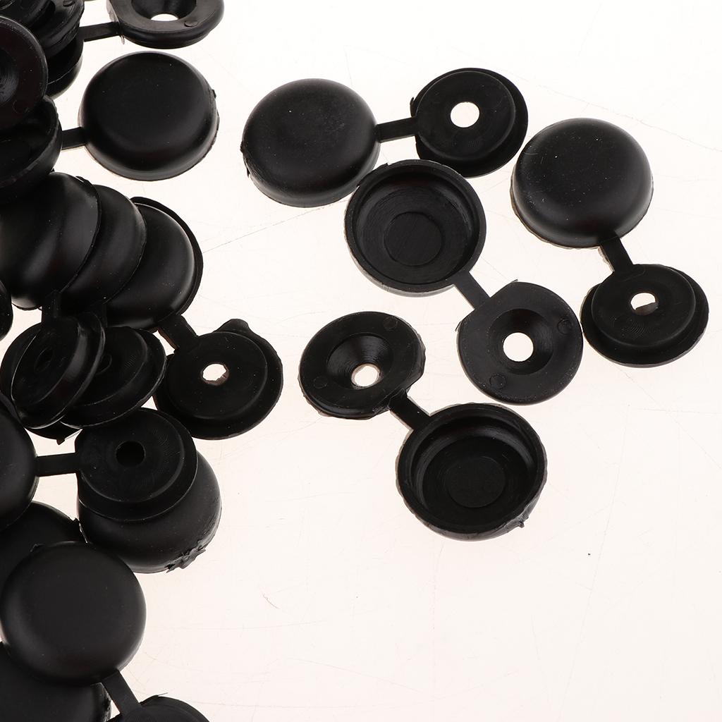 Screw Cover Cap Hole Plug Furniture Hinge Hole Cap  50PCS Black