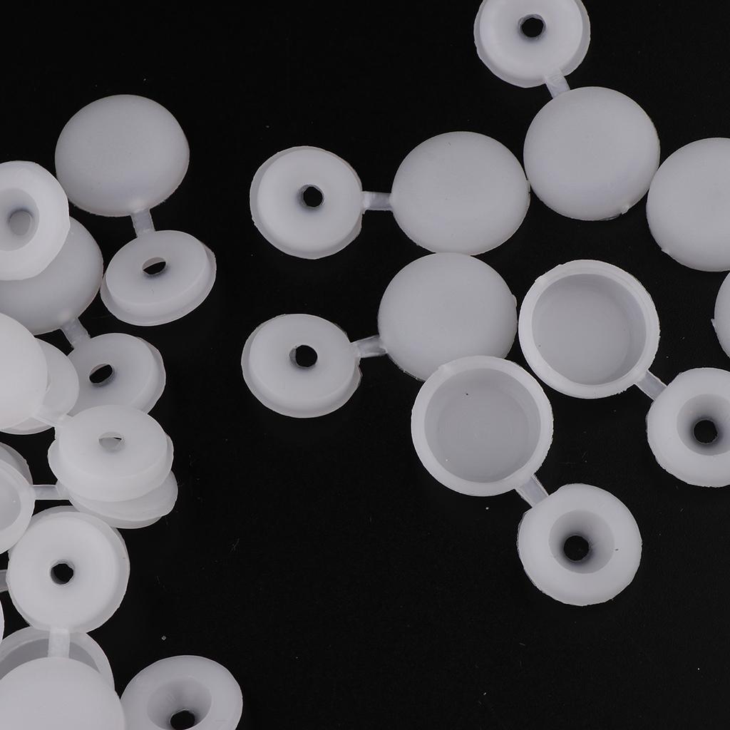 Screw Cover Cap Hole Plug Furniture Hinge Hole Cap  50PCS White