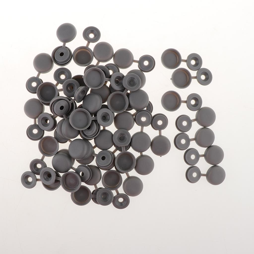 Screw Cover Cap Hole Plug Furniture Hinge Hole Cap  50PCS Gray