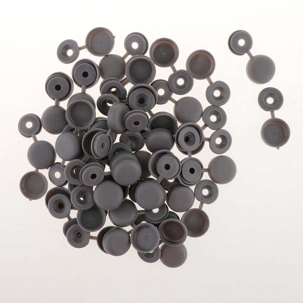 Screw Cover Cap Hole Plug Furniture Hinge Hole Cap  50PCS Gray