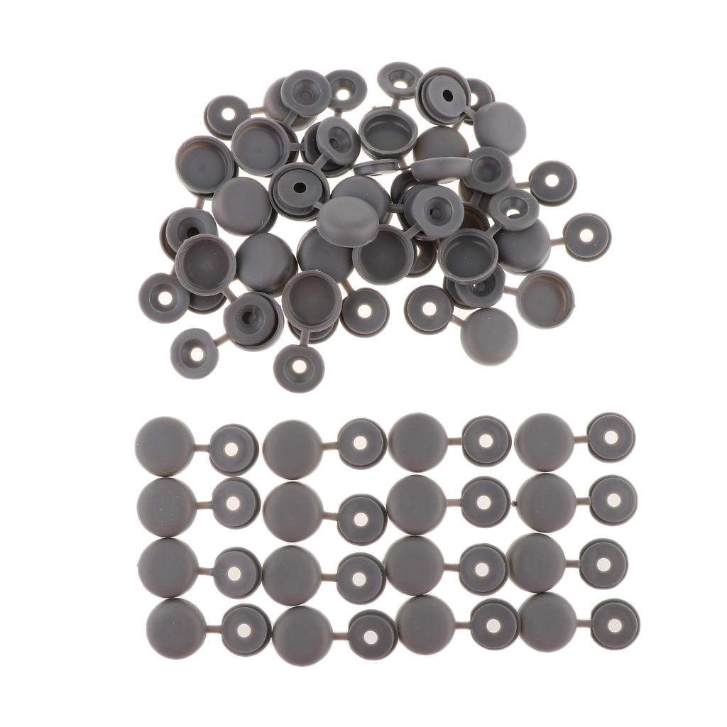 Screw Cover Cap Hole Plug Furniture Hinge Hole Cap  50PCS Gray