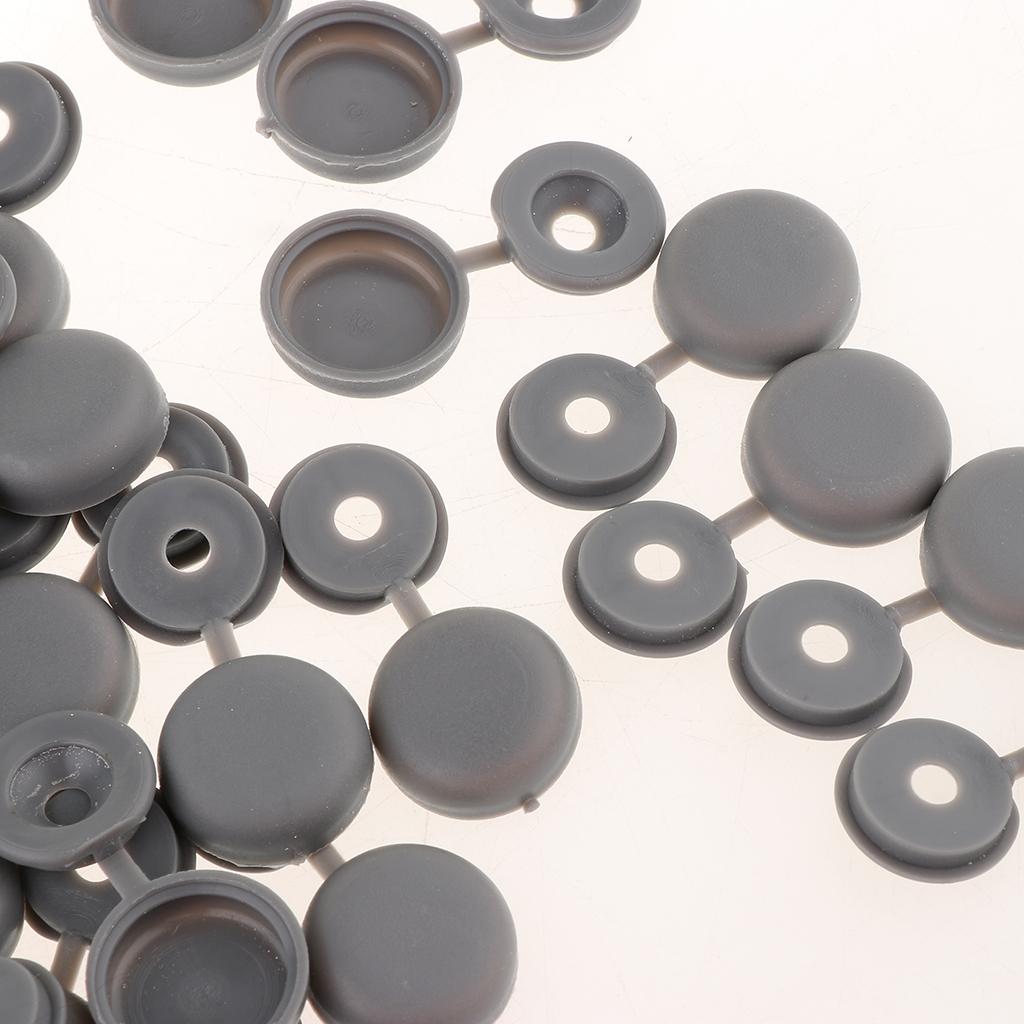 Screw Cover Cap Hole Plug Furniture Hinge Hole Cap  50PCS Gray