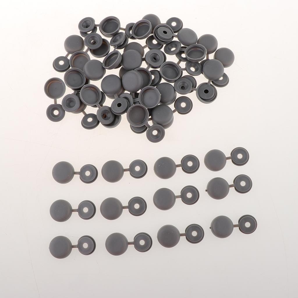 Screw Cover Cap Hole Plug Furniture Hinge Hole Cap  50PCS Gray