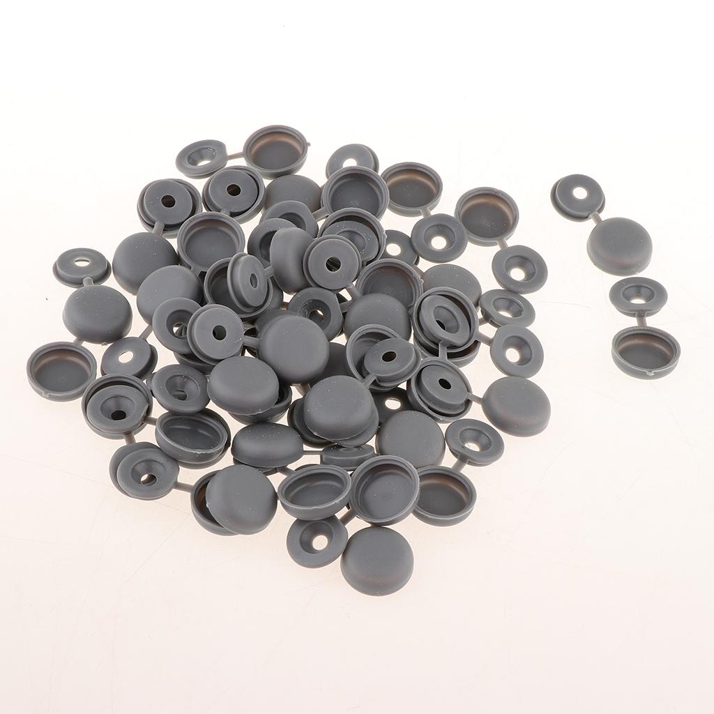 Screw Cover Cap Hole Plug Furniture Hinge Hole Cap  50PCS Gray