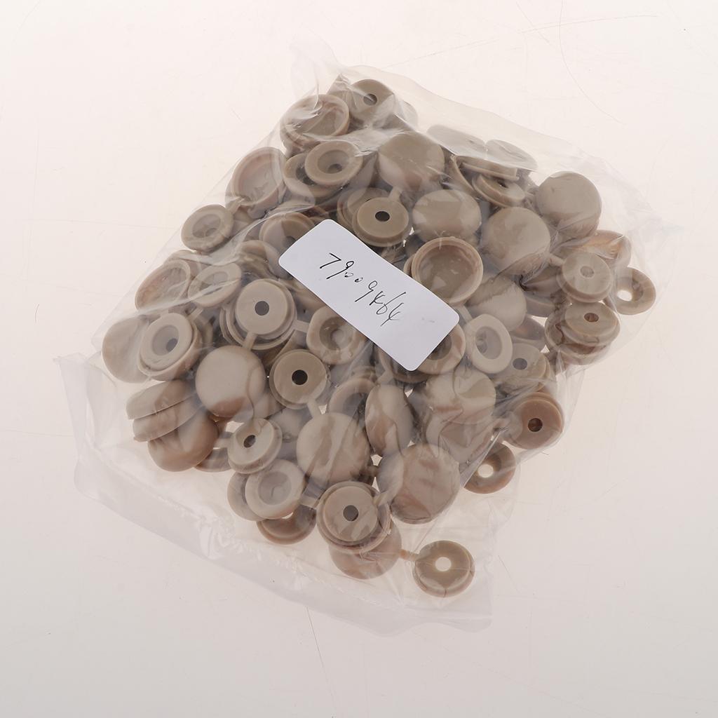 Screw Cover Cap Hole Plug Furniture Hinge Hole Cap  100PCS Brown