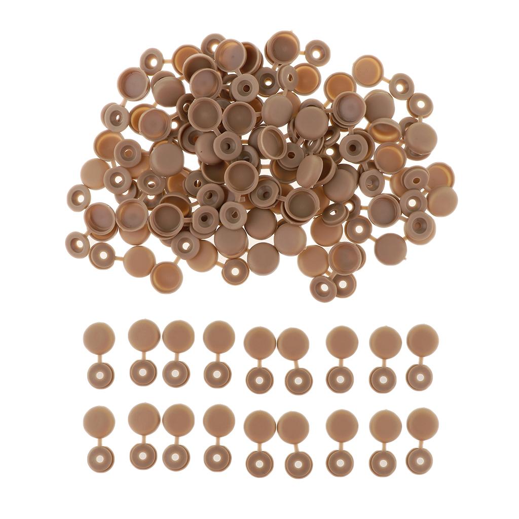 Screw Cover Cap Hole Plug Furniture Hinge Hole Cap  100PCS Brown