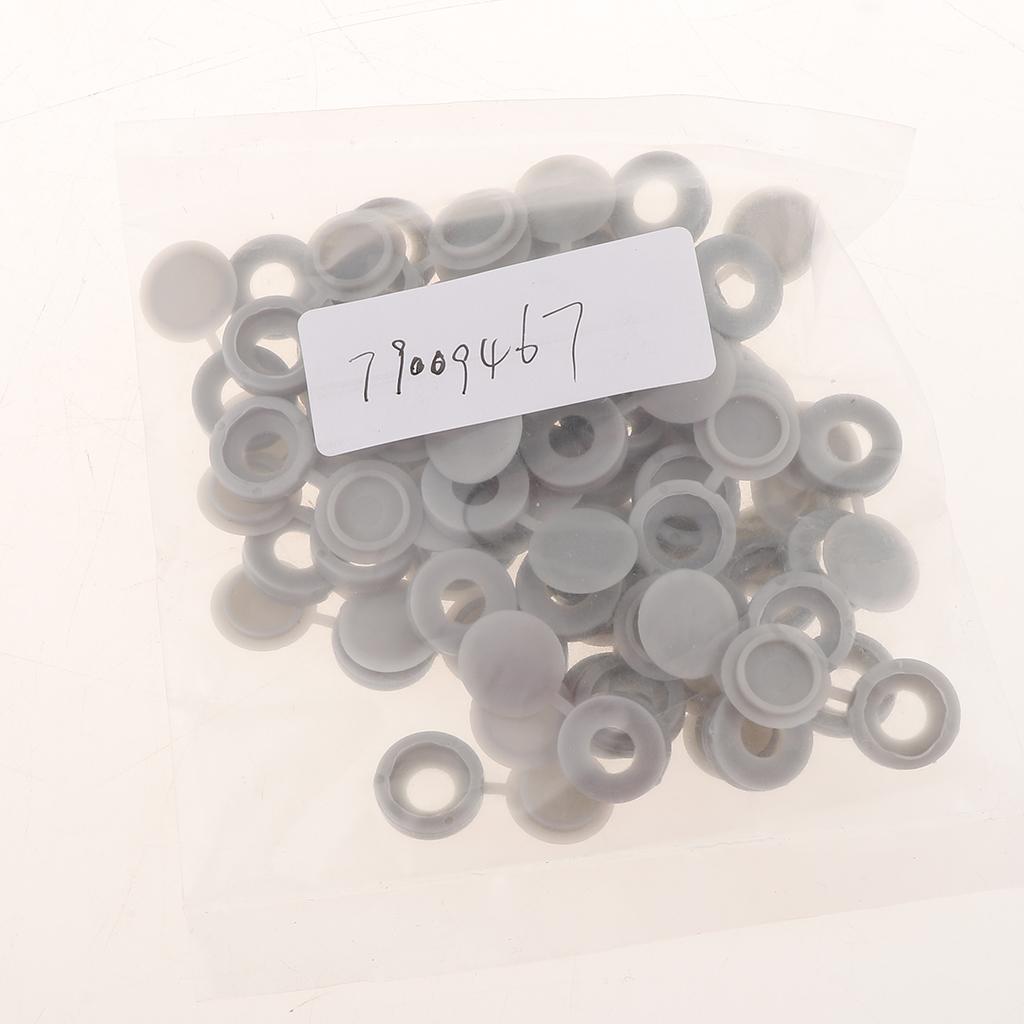 Plastic Hinged Cover Screw Caps Fold Over To Fit Size 6g or 8g Gauge 50Pcs Grey