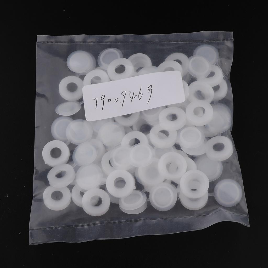 Plastic Hinged Cover Screw Caps Fold Over To Fit Size 6g or 8g Gauge 50Pcs White