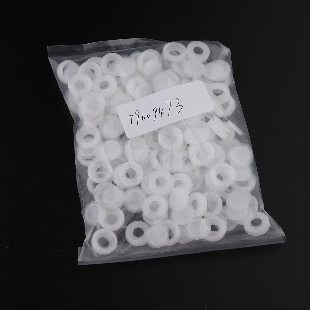 Plastic Hinged Cover Screw Caps Fold Over To Fit Size 6g or 8g Gauge 100Pcs White