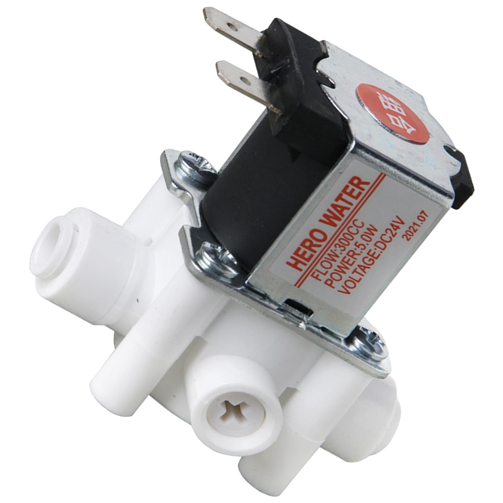 1/4 Inch 24V Inlet Feed Water Solenoid Valve N/C Normally Closed, Adjustable flow, used for Reverse Osmosis Systems