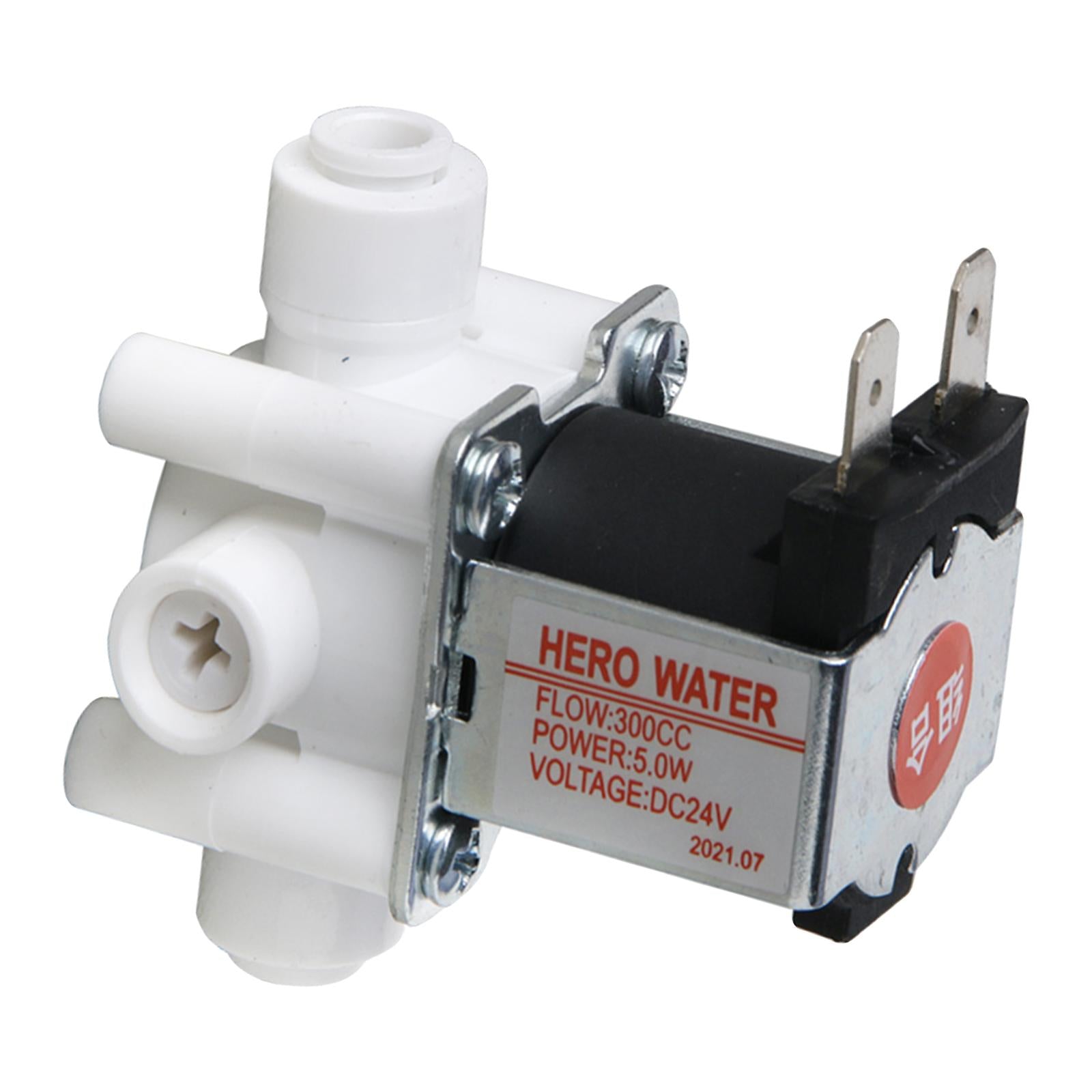 1/4 Inch 24V Inlet Feed Water Solenoid Valve N/C Normally Closed, Adjustable flow, used for Reverse Osmosis Systems