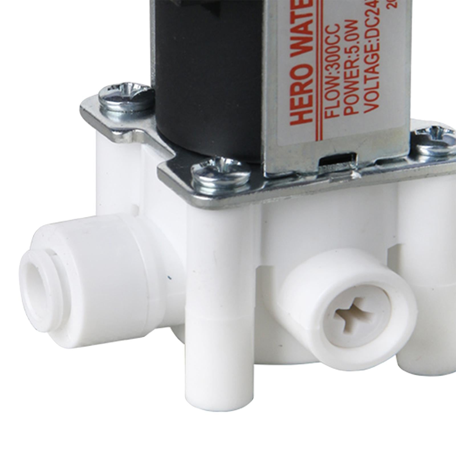 1/4 Inch 24V Inlet Feed Water Solenoid Valve N/C Normally Closed, Adjustable flow, used for Reverse Osmosis Systems