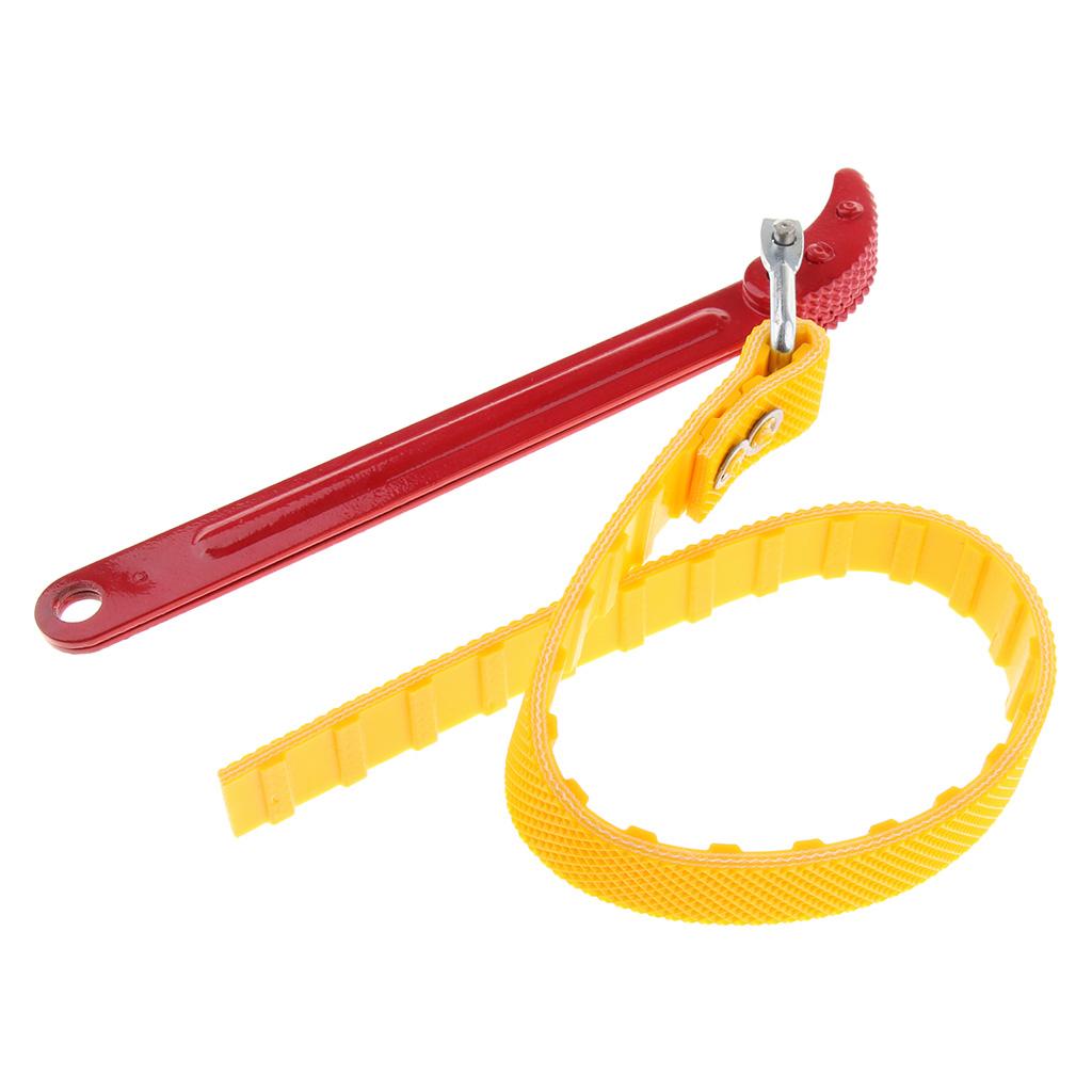 Solid Adjustable Belt Strap Wrench Spanner Oil Filter Removal Wrench Tool