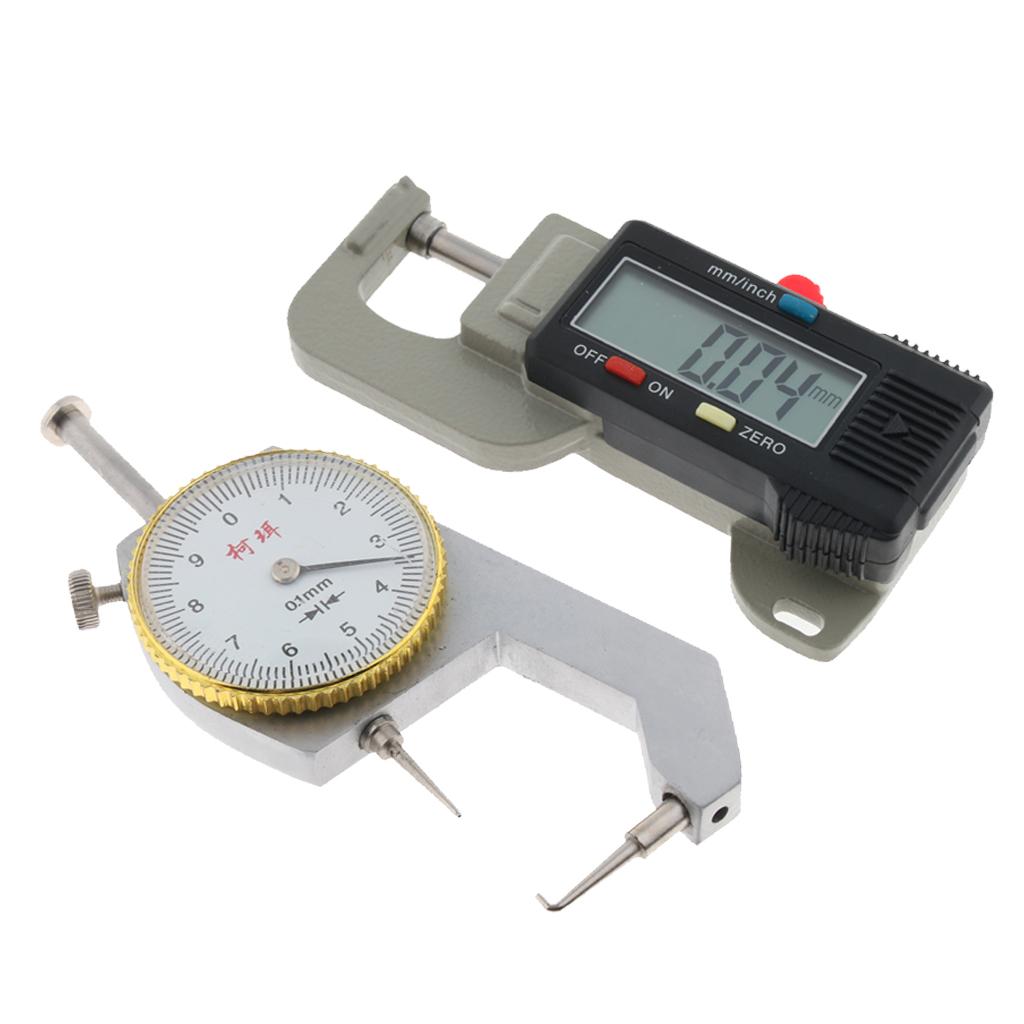 0-12.7mm Electronic Micrometer Digital Thickness Meter Gauge 0.01mm Flat