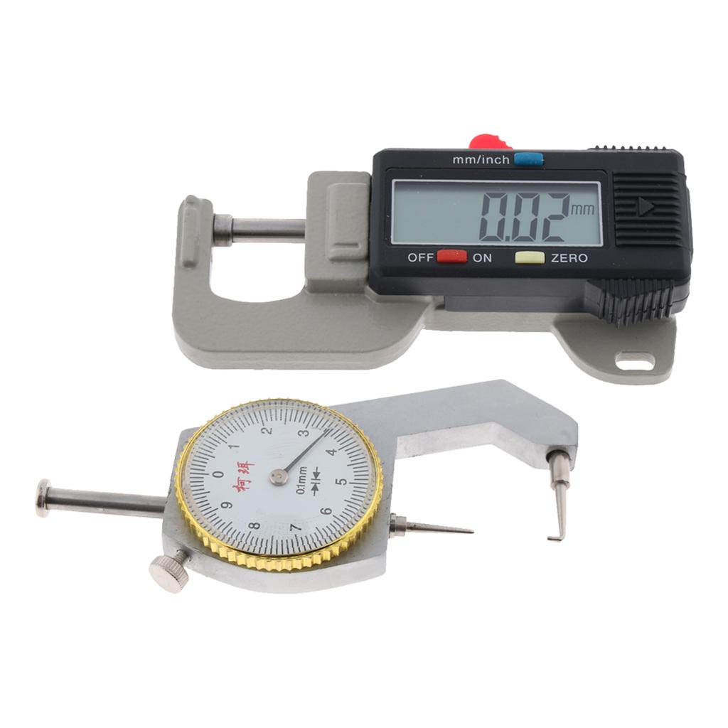 0-12.7mm Electronic Micrometer Digital Thickness Meter Gauge 0.01mm Flat
