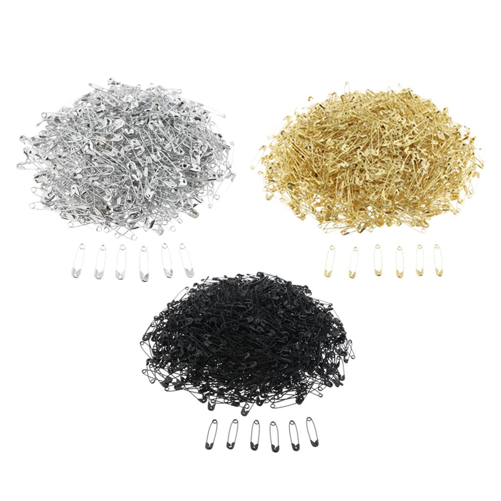 Glossy Metal Needle Safety Pins Nickle Plated 1000PCS 22mm Black