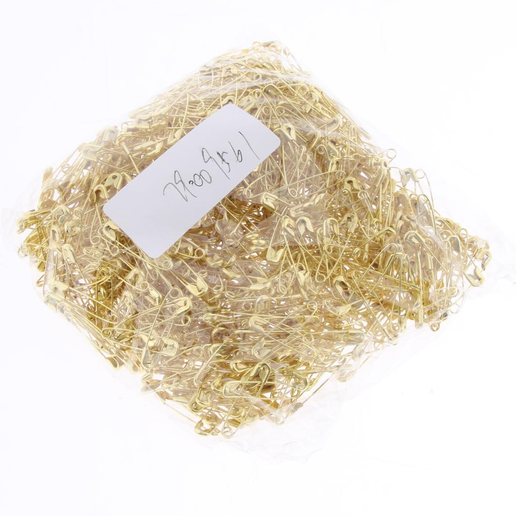 Glossy Metal Needle Safety Pins Nickle Plated 1000PCS 22mm Gold