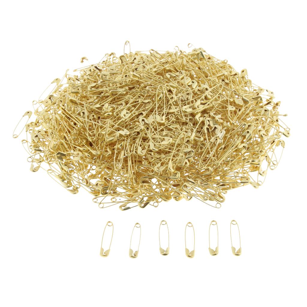 Glossy Metal Needle Safety Pins Nickle Plated 1000PCS 22mm Gold