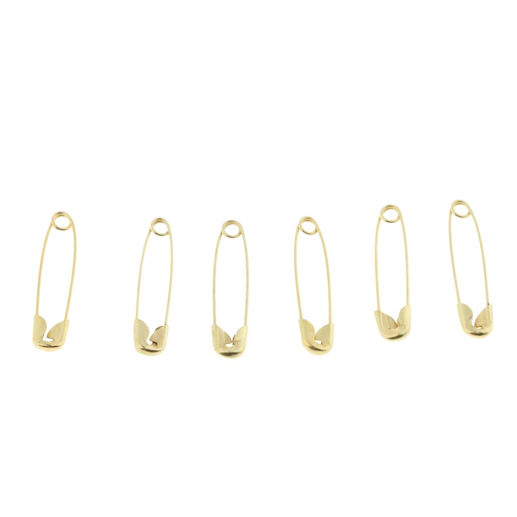 Glossy Metal Needle Safety Pins Nickle Plated 1000PCS 22mm Gold