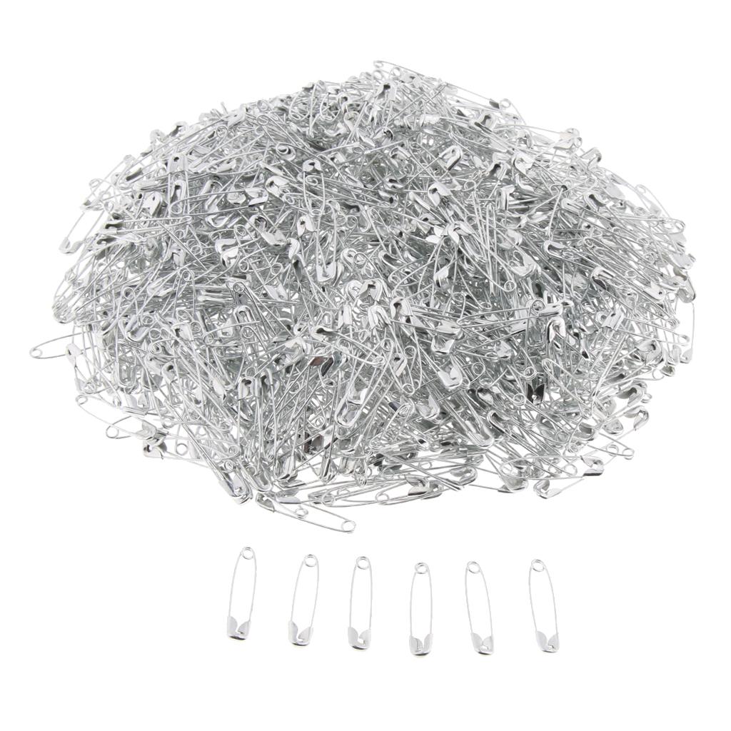 Glossy Metal Needle Safety Pins Nickle Plated 1000PCS 22mm Silver