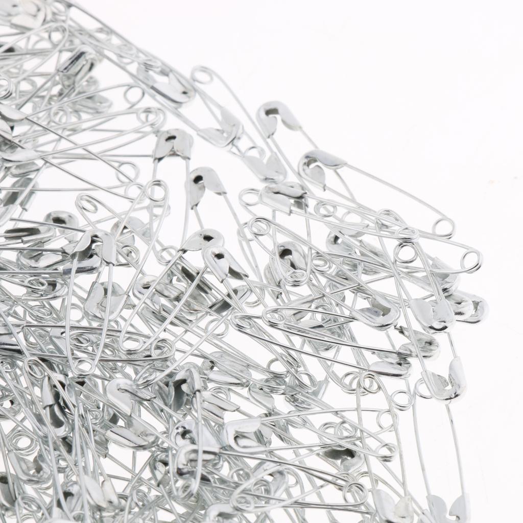 Glossy Metal Needle Safety Pins Nickle Plated 1000PCS 22mm Silver