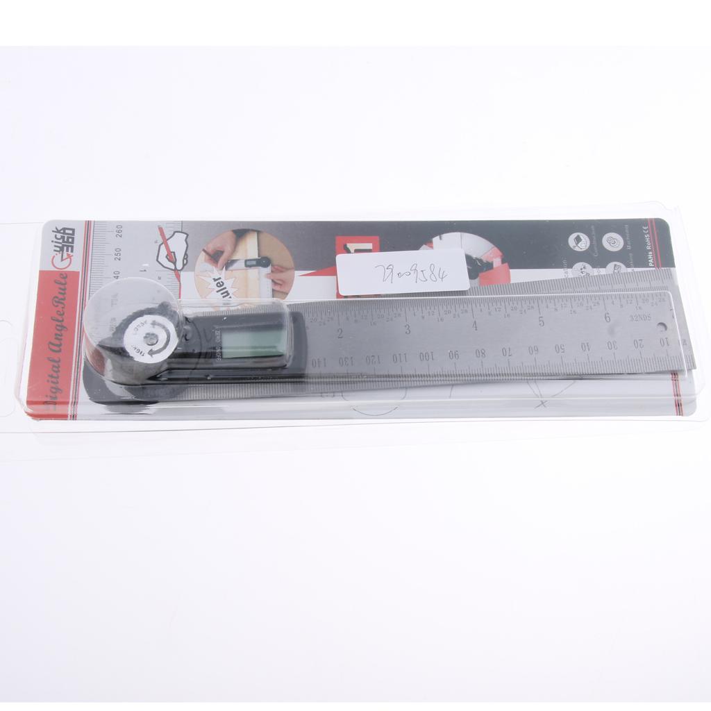Digital Angle Finder Protractor 200mm Stainless Steel Angle Finder Ruler