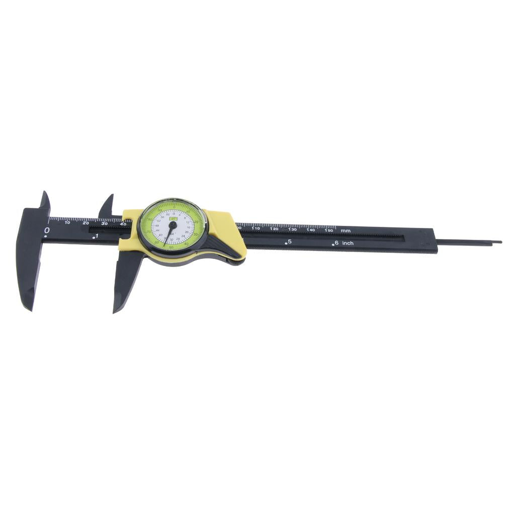 0-150 mm 0.1 mm Dial Caliper Gauge Shock proof Vernier Calipers Micrometer Yellow