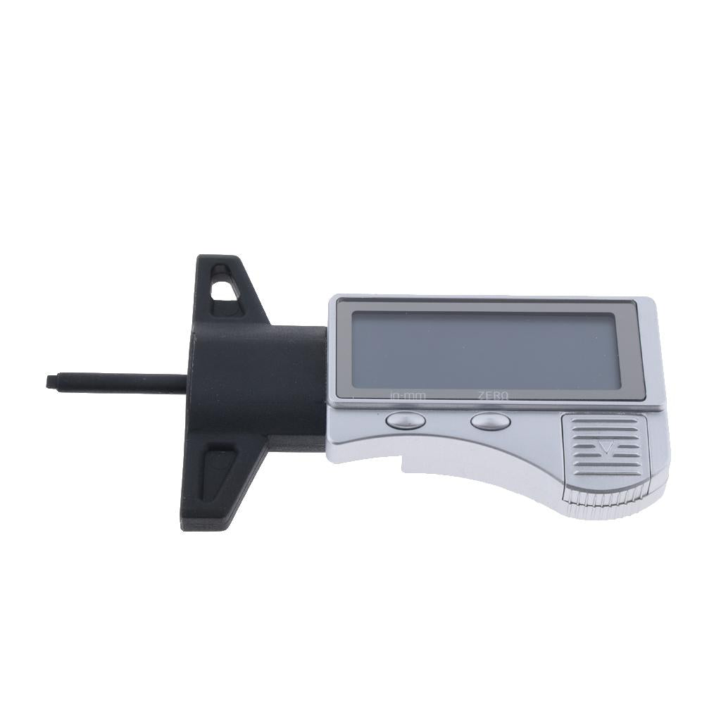 Electronic Digital Depth Gauge Tire Tread Gauge LCD Depth Gauge 0-1inch Digital Depth Measurement Tool