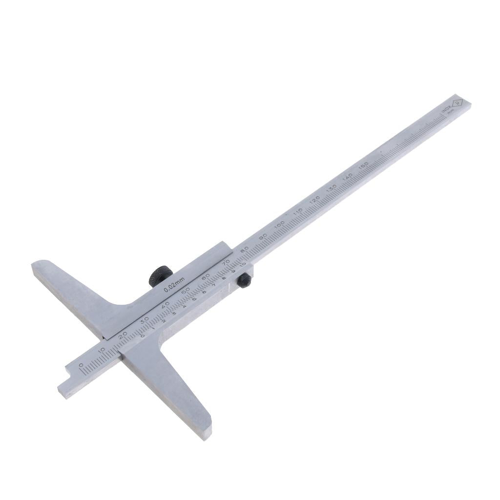 Stainless Steel Vernier Depth Gauge Gage, Depth Vernier Caliper 0-150mm