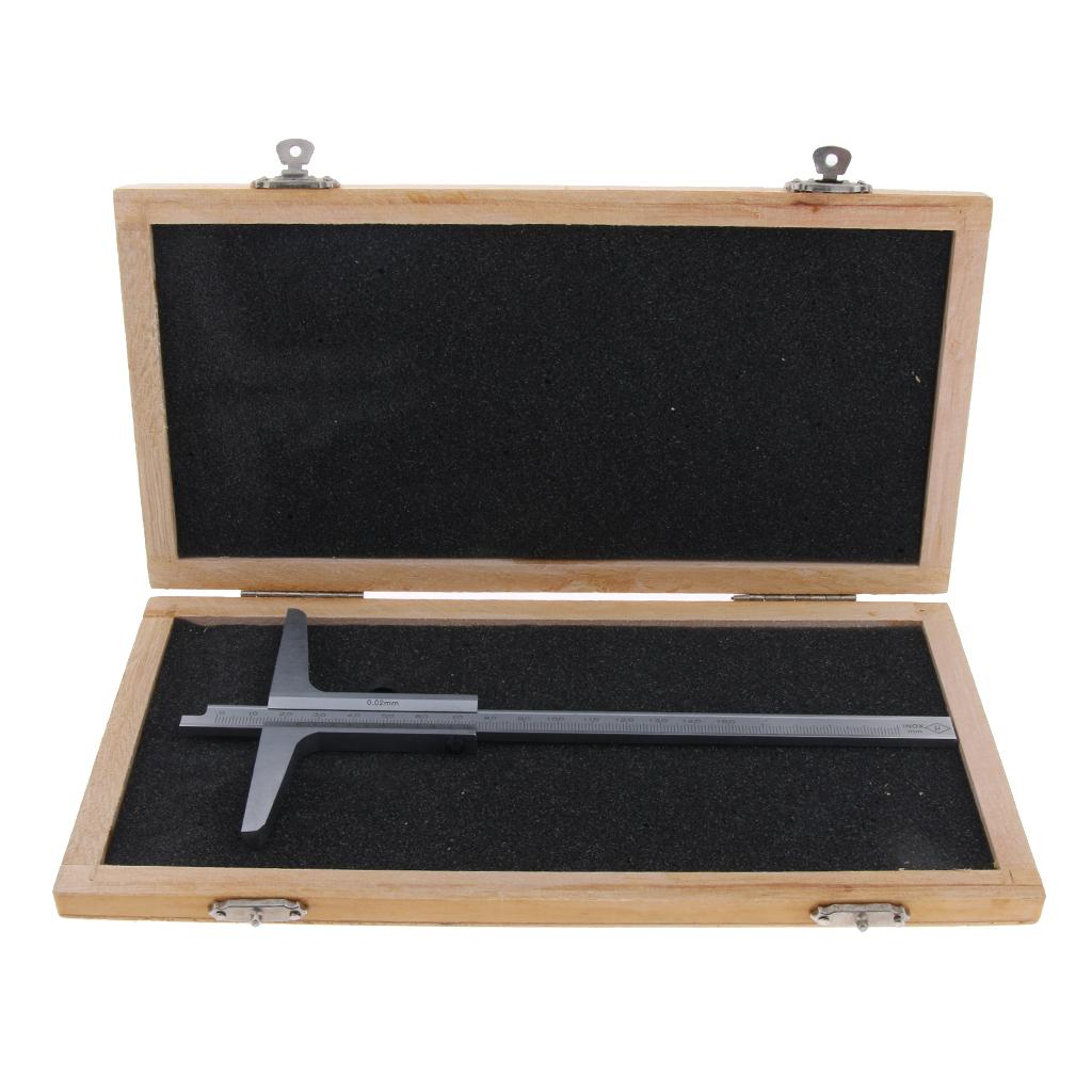 Stainless Steel Vernier Depth Gauge Gage, Depth Vernier Caliper 0-150mm