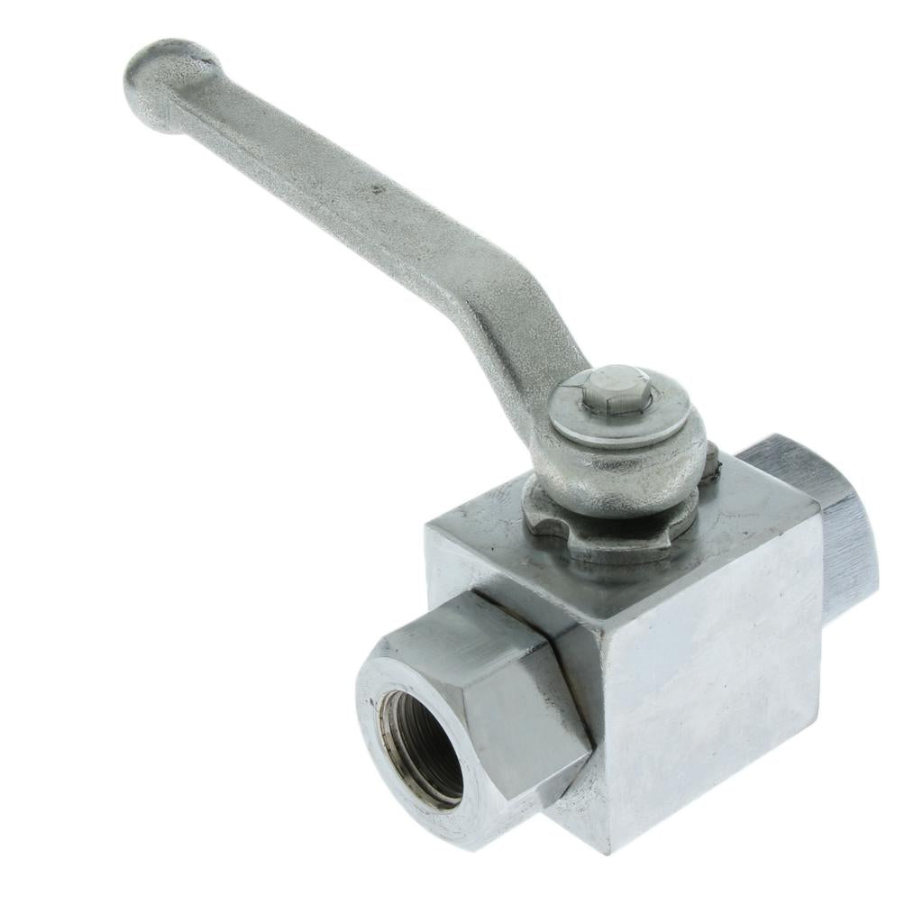 BSP 2 Way High Pressure Hydraulic Steel Ball Valve Female DN10 0.375Inch