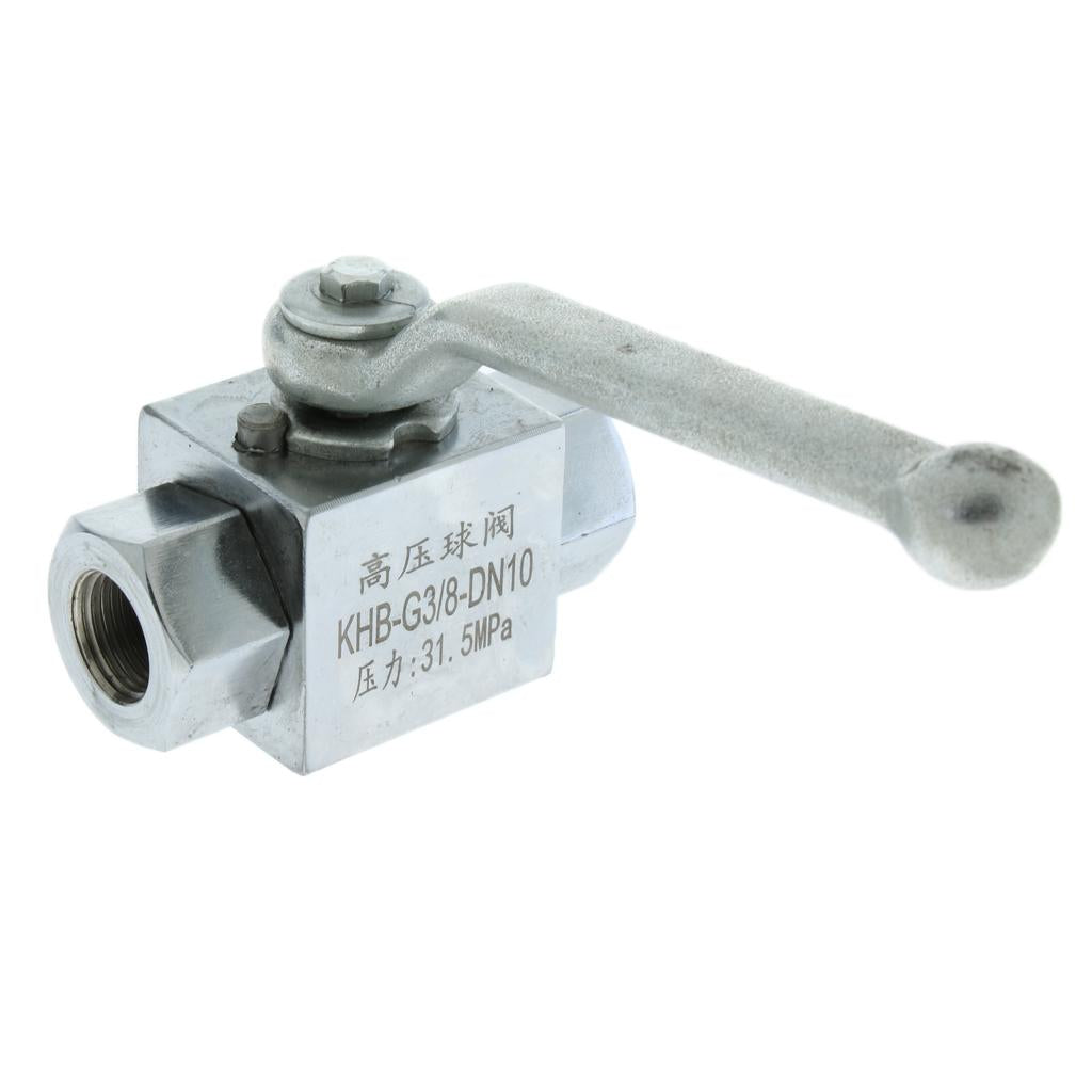 BSP 2 Way High Pressure Hydraulic Steel Ball Valve Female DN10 0.375Inch