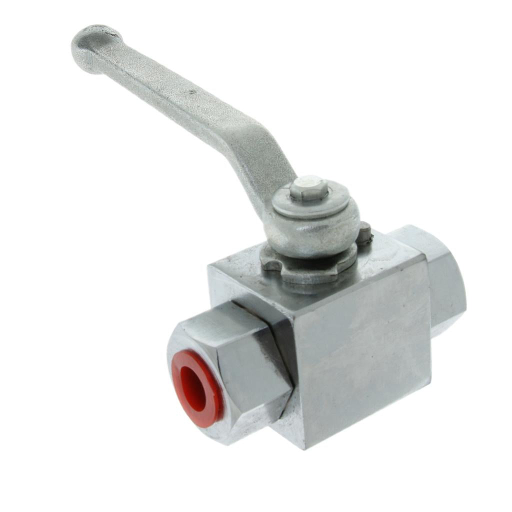 BSP 2 Way High Pressure Hydraulic Steel Ball Valve Female DN10 0.375Inch