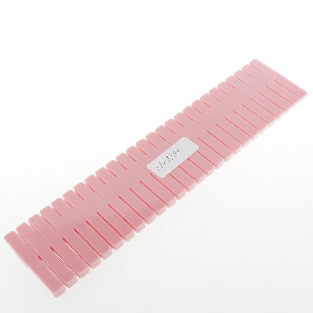 4pcs Adjustable Clapboard Drawer Closet Divider Grid Storage Organizer DIY Pink - L