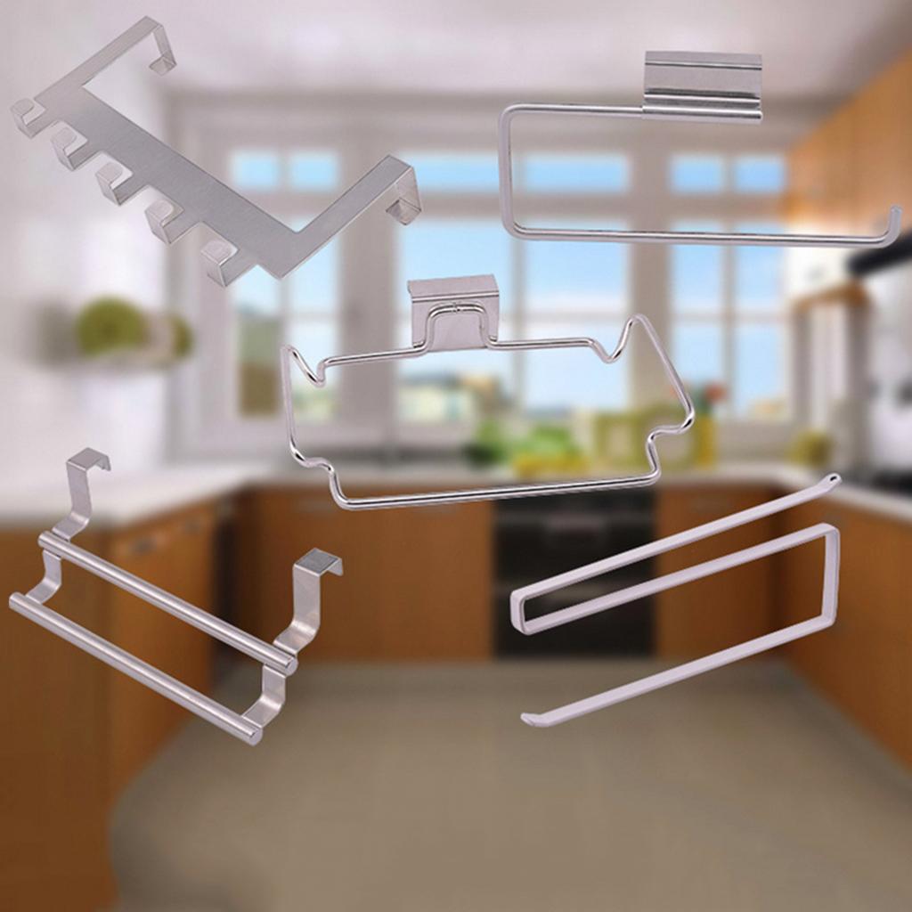 Stainless Steel Over The Door Hook Hanger Storage Rack for Home Organizer 1