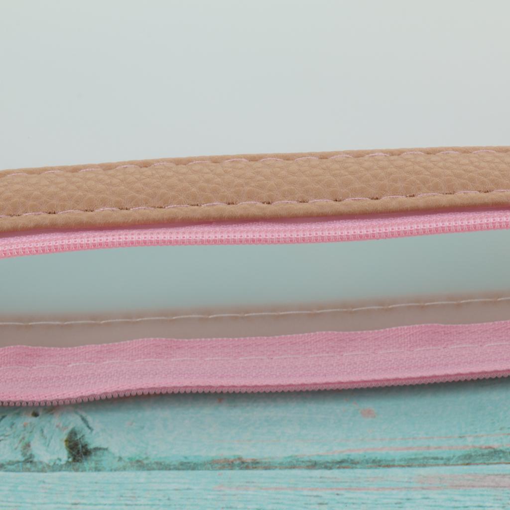 Pen Storage Case Large Capacity Pen Holder Totes Pouch Zipper Bag Pink
