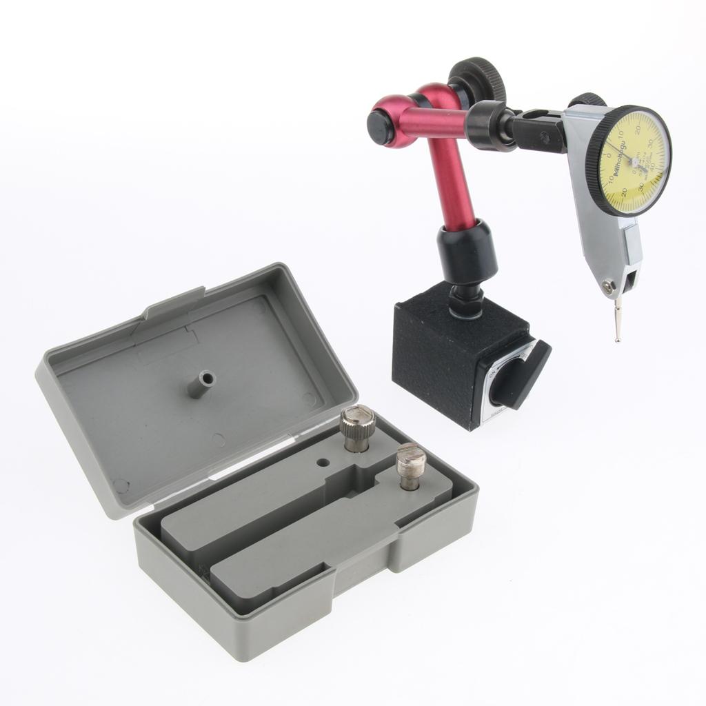 Lever Dial Test Indicator Meter 0.8mm Gauge Measuring Tool Adjustable Base