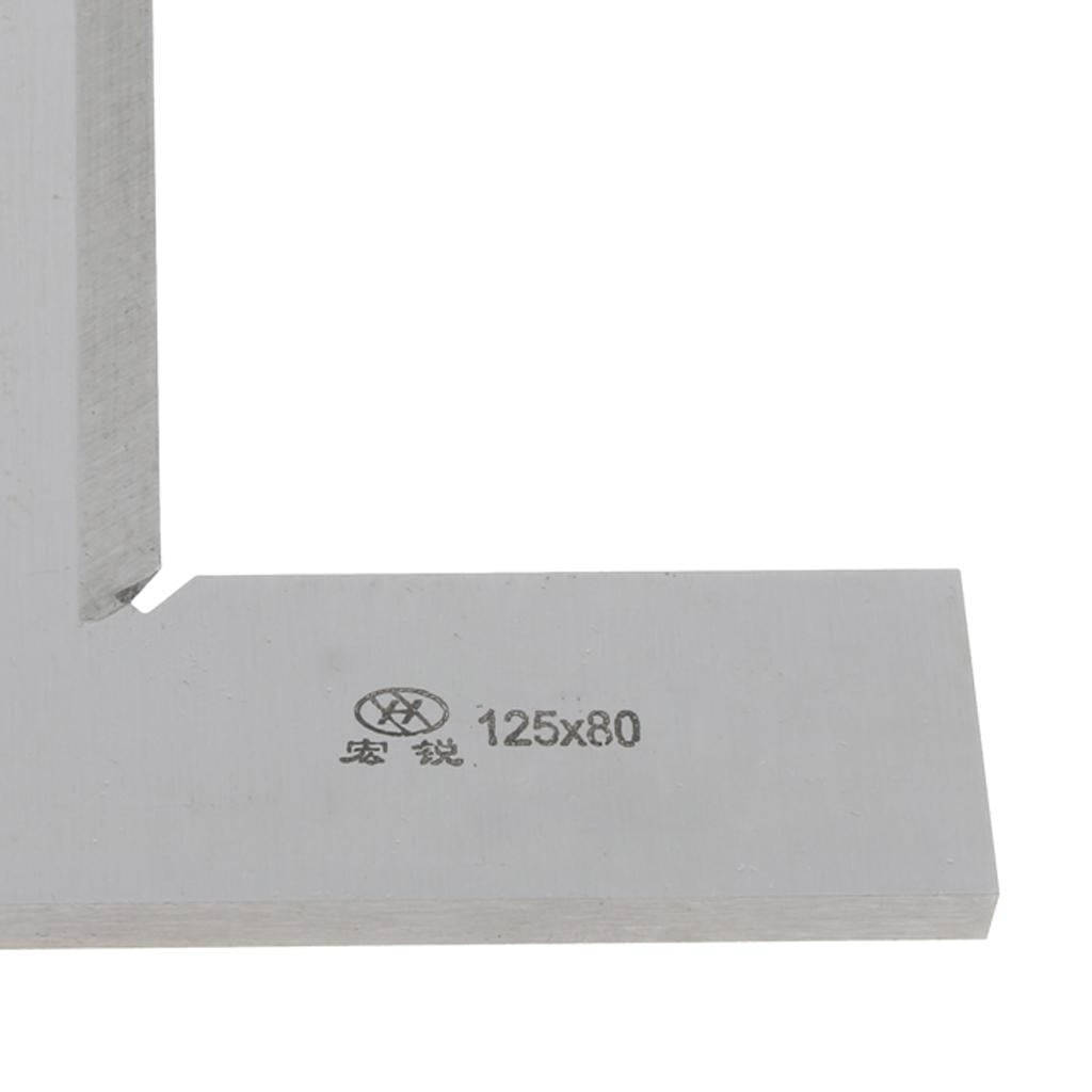 Right Angle Ruler Square Flat Edge 90 Degree Engineer Measure Tool 125x80mm