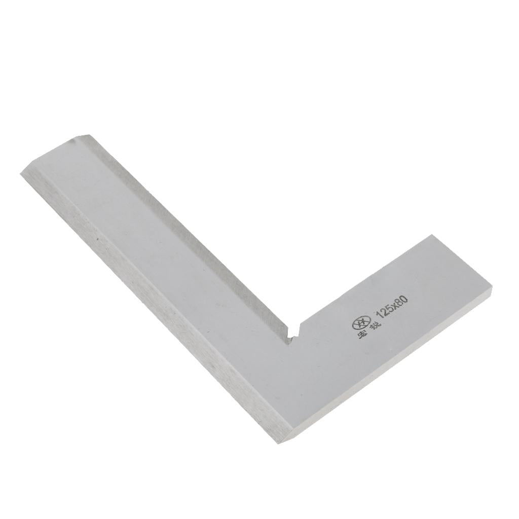 Right Angle Ruler Square Flat Edge 90 Degree Engineer Measure Tool 125x80mm