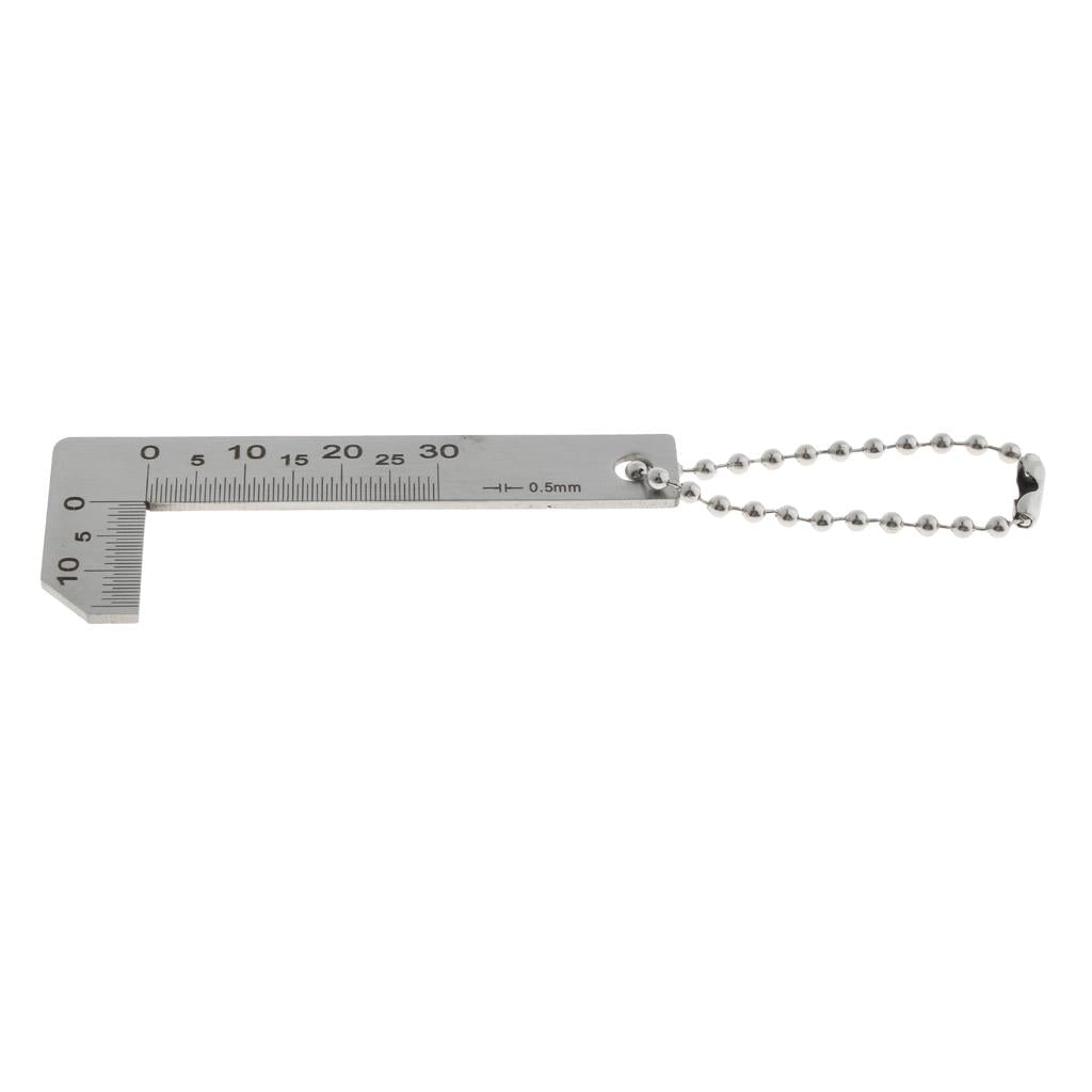 Stainless Steel Chamfer Gauge Gage Chamfering Inspection Tool Square Ruler