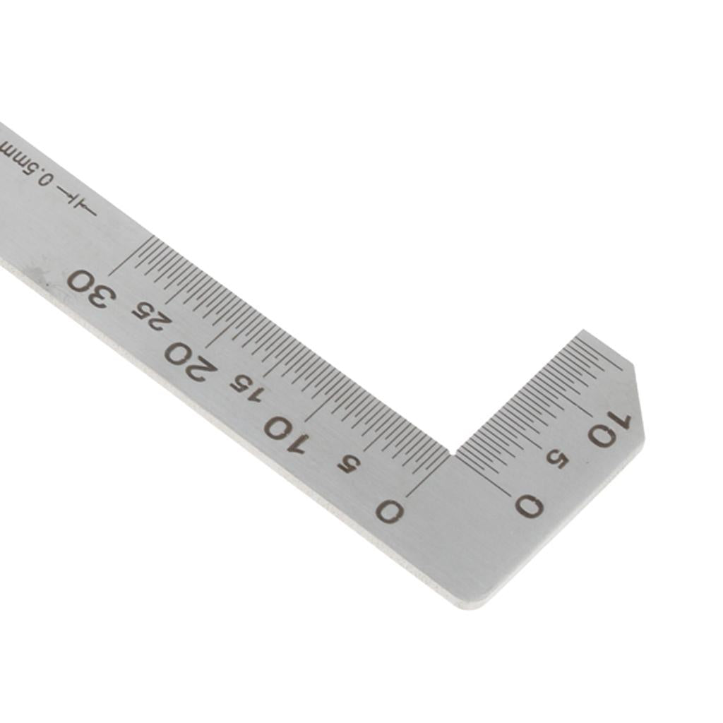 Stainless Steel Chamfer Gauge Gage Chamfering Inspection Tool Square Ruler