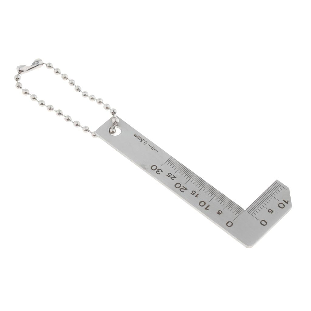 Stainless Steel Chamfer Gauge Gage Chamfering Inspection Tool Square Ruler