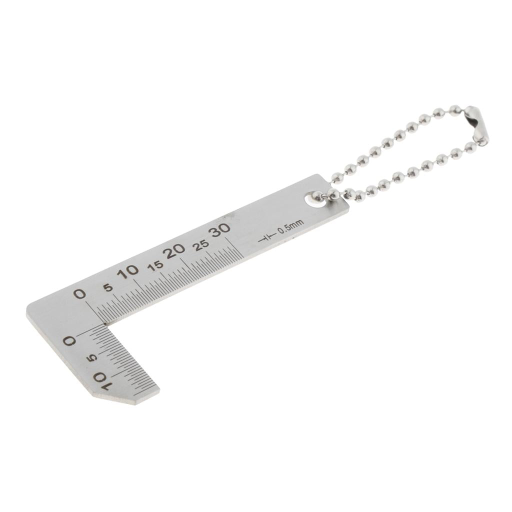 Stainless Steel Chamfer Gauge Gage Chamfering Inspection Tool Square Ruler