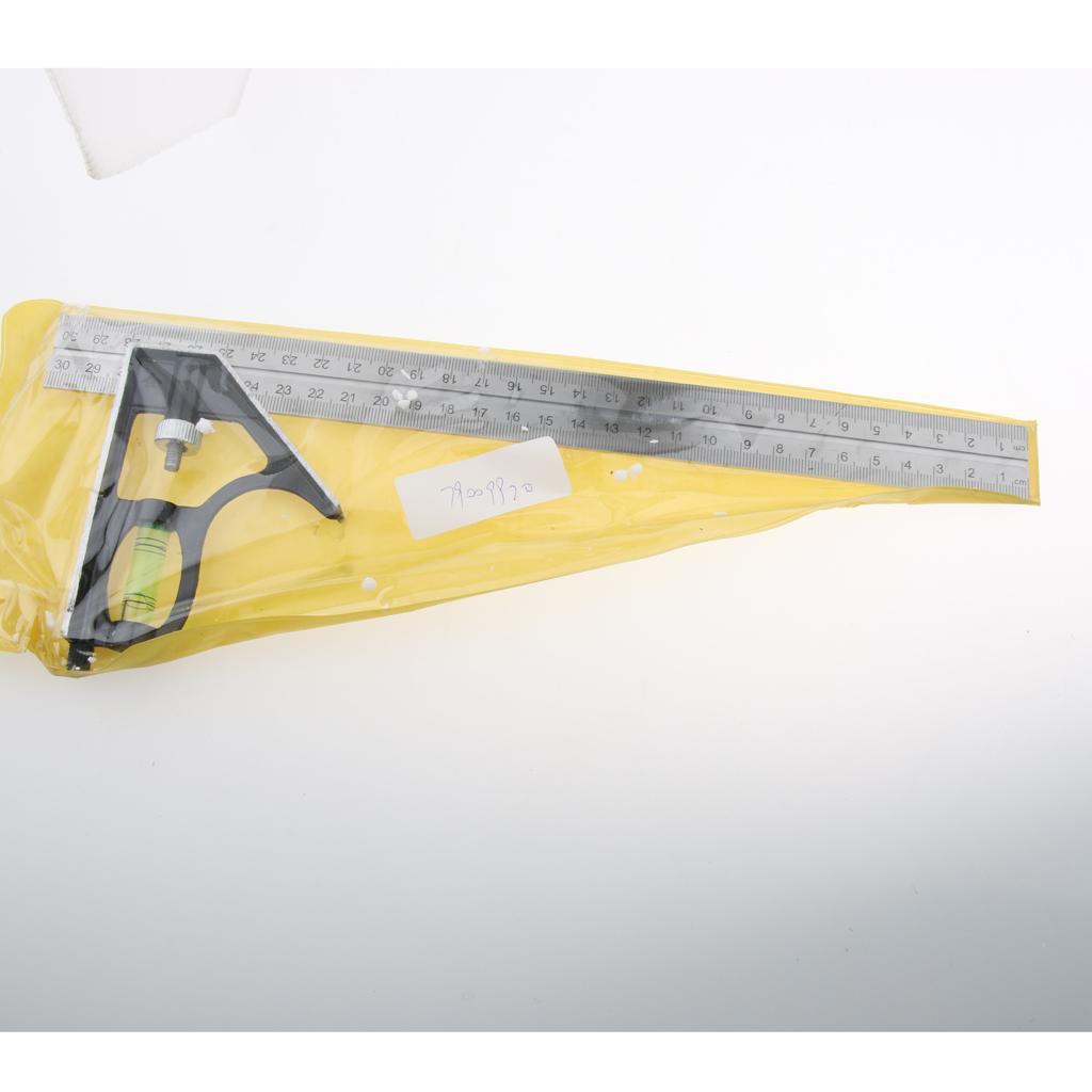 300mm Steel Adjustable Measuring Combination Square Right Angle Ruler Level