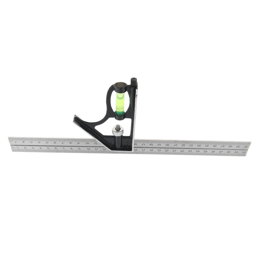 300mm Steel Adjustable Measuring Combination Square Right Angle Ruler Level