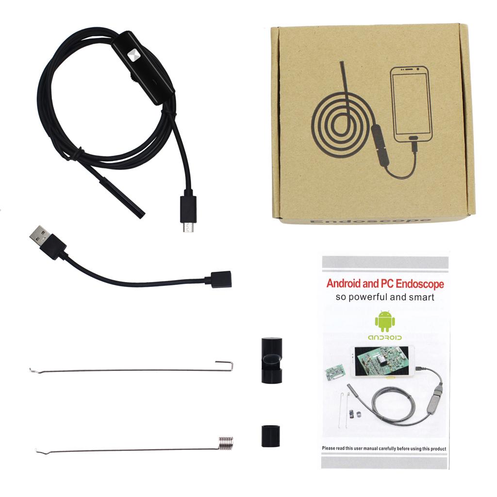 Waterproof Borescope Soft Wire Camera 0.3MP Repair Inspection 5.5mm 1m