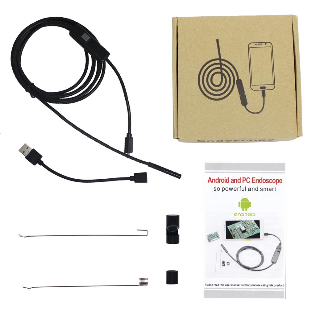 Waterproof Borescope Soft Wire Camera 0.3MP Repair Inspection 5.5mm 2m