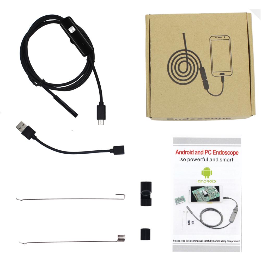 Waterproof Borescope Soft Wire Camera 0.3MP Repair Inspection 5.5mm 3m