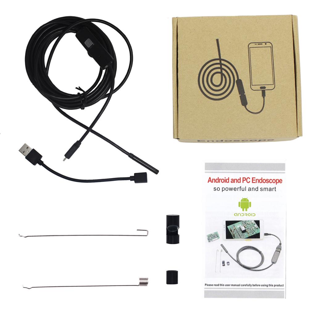 Waterproof Borescope Soft Wire Camera 0.3MP Repair Inspection 5.5mm 5m